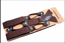Heavy Duty Men Trousers Back Y Type 6Color Braces Button Suspenders Elastic 35mm