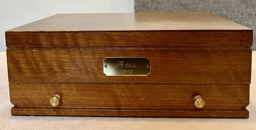 VTG  Maple Tone  Solid Wood Silverware Flatware Chest Box w/Drawer   MINT - Picture 3 of 11