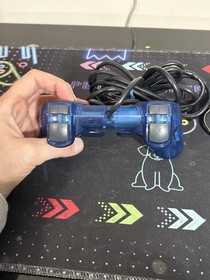 Sony PlayStation 2 PS2 Ocean Blue Clear Controller OEM SCPH-10010 TESTED Clean