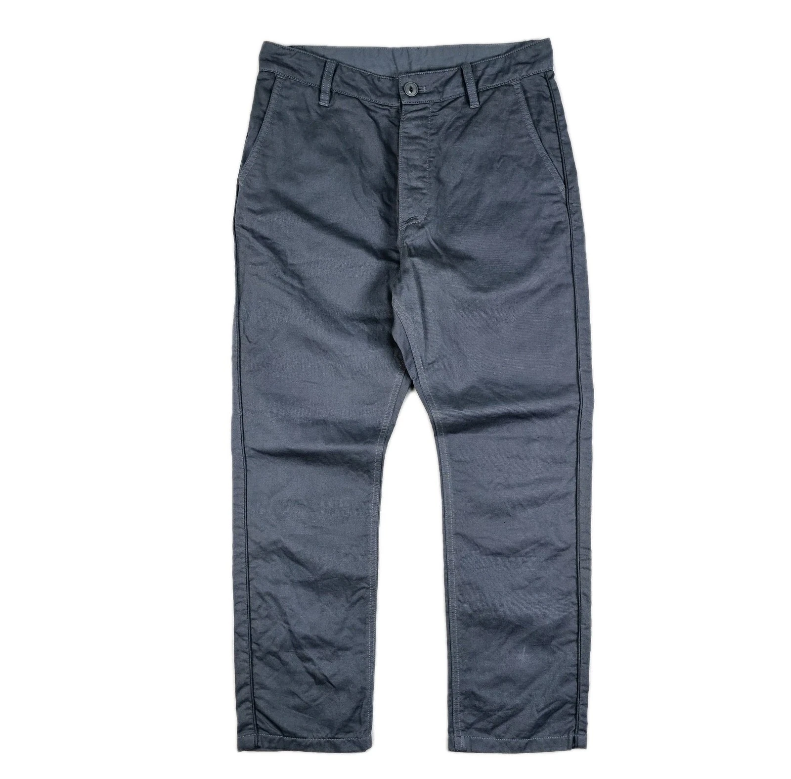 Vlas Blomme Cotton Chinos Womens 0 30x25 135268 Capree Trousers Japan Navy