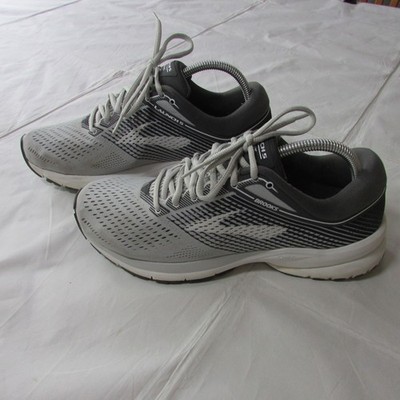 Brooks Women's 10 Launch 5 Running Shoe Sneaker Grey/Ebony/White NO INSOLES