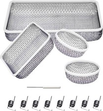 17PCS RV Furnace Vent Cover, Water Heater Vents Stainless Steel Mesh, Flying Ins