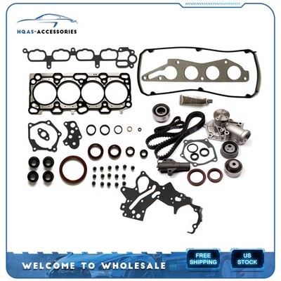 Head Gasket Set Timing Belt Water Pump Kit For 05-06 Mitsubishi Lancer 2.4L I4