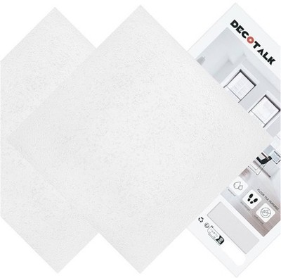 Decotalk White Tile Floor Peel and Stick Flooring 12x12 Waterproof Bathroom 30pc