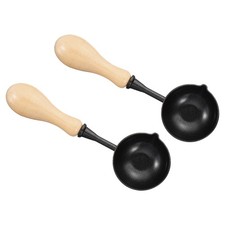 4" Wax Seal Spoon, 2Pcs Painted Wax Sealing Melting Spoon, Wood Color