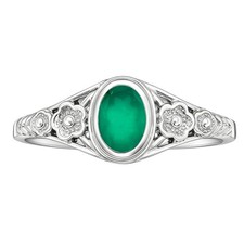 Natural Green Onyx 925 Sterling Silver Ring s.6 Jewelry R-1292