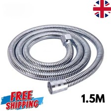 Shower Hose 1.5M Flexible Stainless Steel Chrome Shower Bathroom Pipe Universal