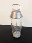 Vtg 12oz Hazel Atlas Malted Milk Mixer Glass w/ Lid Beverage mixer #5045