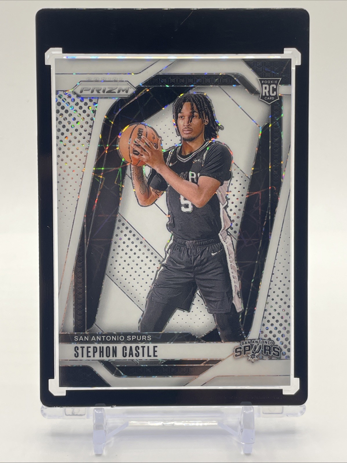 2024-25 Panini Prizm Stephon Castle #234 White Lazer Prizm /275 (RC)