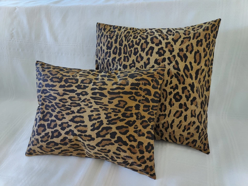 2 fundas de almohada Ralph Lauren Aragón Leopardo 12x16 y 16x16 pulgadas nuevas Foto 2 de 4