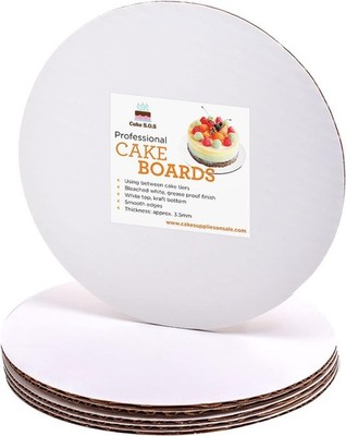 7'' Round Coated Cakeboard, 6 ct