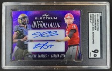 2024 Leaf Electrum Shedeur Sanders Carson Beck Dual Auto /7 SGC 9 MH3