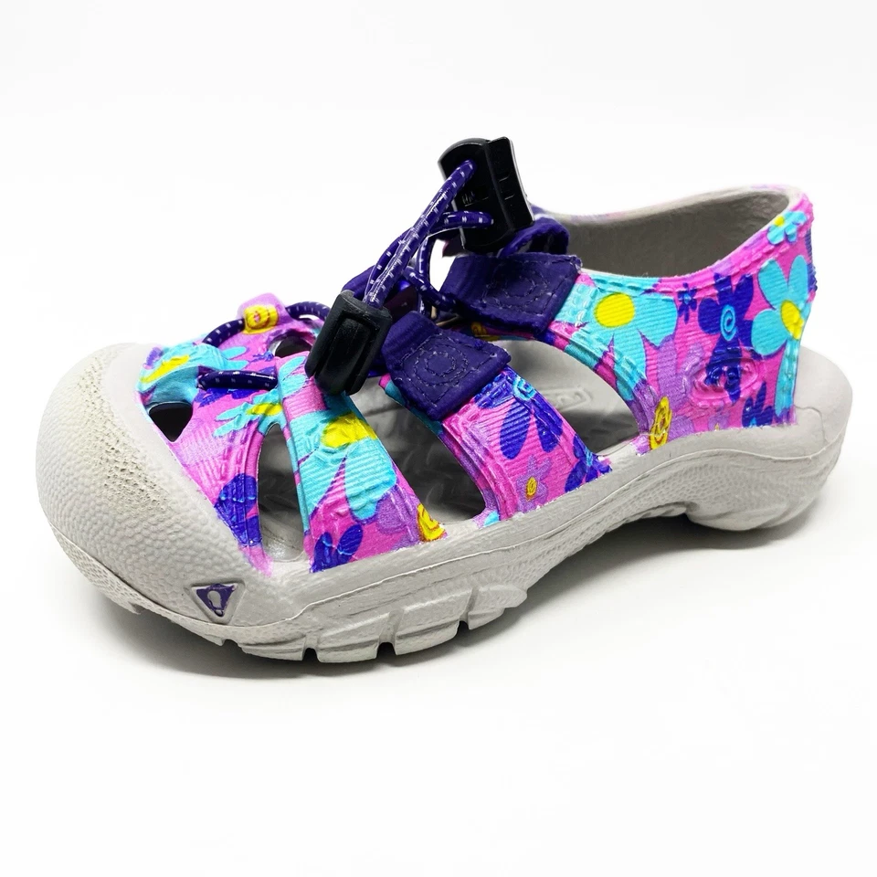 KEEN Sandals Shoes Toddler Baby 4 Newport H2 Floral Pink Waterproof Outdoor Pool - Image 4 of 4