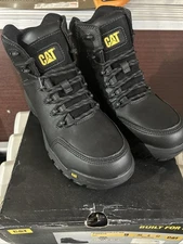Caterpillar Men Resorption Waterproof Composite Toe Work Boot Size 9.5