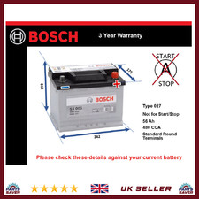 Battery fits LAND ROVER DEFENDER FREELANDER 1.8 2.5 2.0D 2.5D 90 to 06 Bosch 027