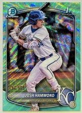 2025 Bowman Draft Chrome Josh Hammond 1st Aqua Wave Refractor #59/125 #BDC-185