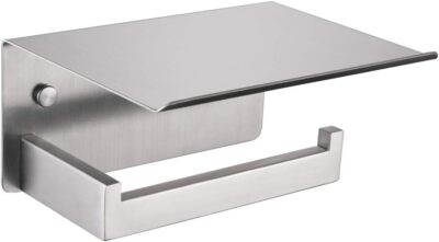 Delta Porter Toilet Paper Holder With Storage - Satin Nickel Bathroom Organizer