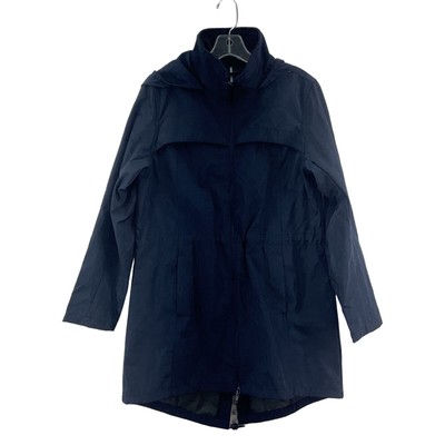 Mondetta Women's Navy Blue Hooded Full Zip Windbreaker Jacket Size