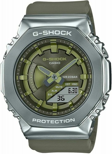 CASIO G-SHOCK Metal Covered GM-S2100-3A Women's Watch Green Mini Casioak |  eBay
