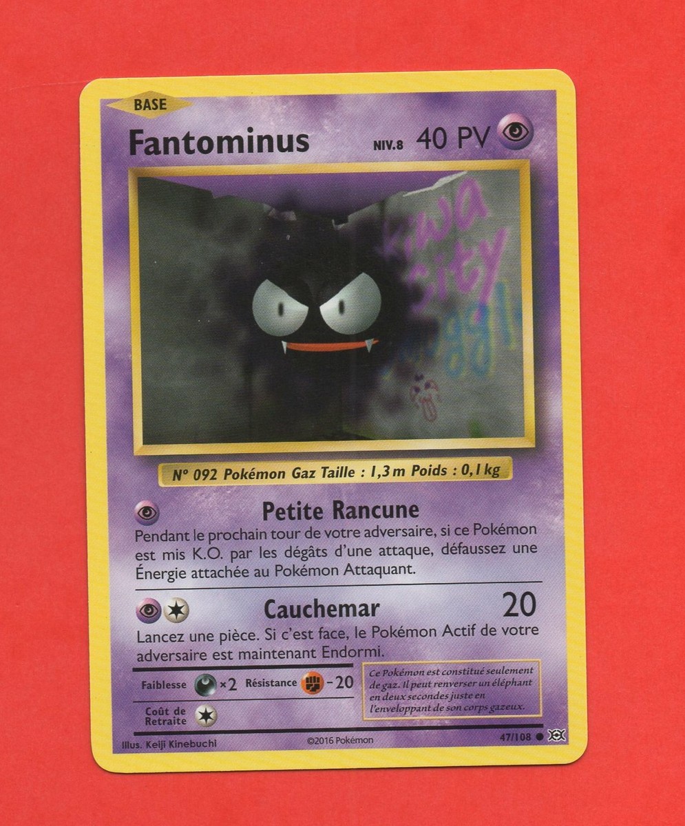 Pokemon No. 47/108 - GASTLY Level 8 - 40HP | eBay