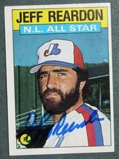 Montreal Expos Jeff Reardon Autograph signed 1986 Topps Baseball All-Star card -