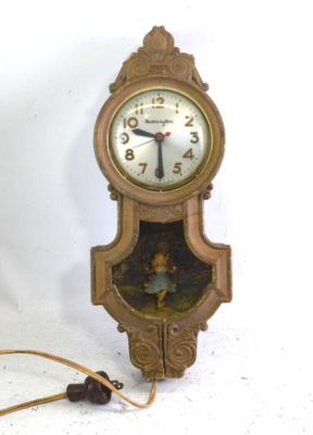 vintage/50’S MASTER CRFTERS/Wall Clock Vintage MCM 1950's MasterCrafters Waterfalls Electric Mantle Clock