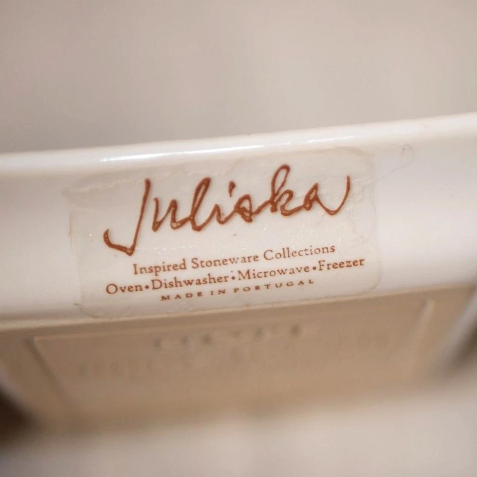 Juego de 4 platos de colección de gres Juliska citas inspiradoras Foto 2 de 4