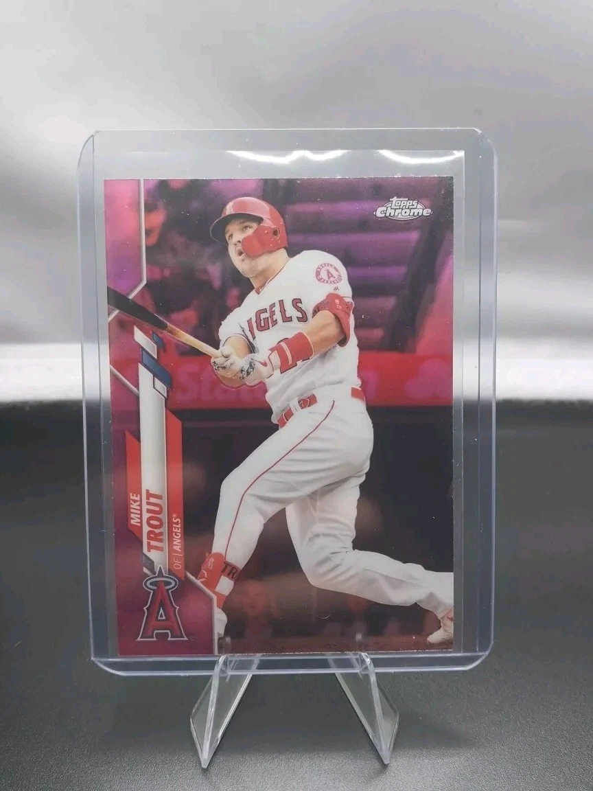 2020 Topps Chrome Pink Refractor Mike Trout #1 Los Angeles Angels