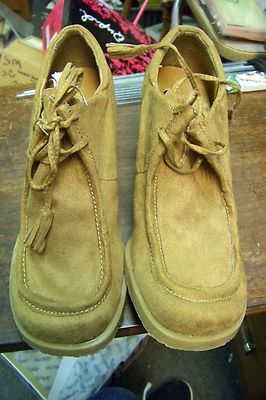 womens splash camel faux suede wedge heels booties size 7 1/2 | eBay