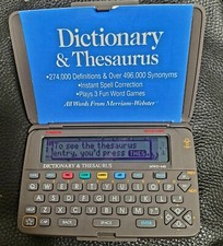 1989 Vintage Franklin Bookman Dictionary  Thesaurus MWD-440 Works Perfectly 