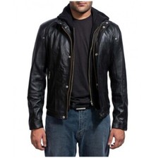 Brick Mansions Damien Collier Leather Jacket Worn by Paul Walker