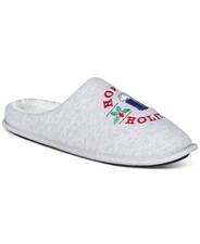 Club Room Men's Jake Slippers Hoppy Holidays Light Grey Slip On small 6 / 7