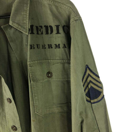 2nd Pattern US Army HBT Herringbone Utility Jacket named w/ Medic stencil - Picture 4 of 4