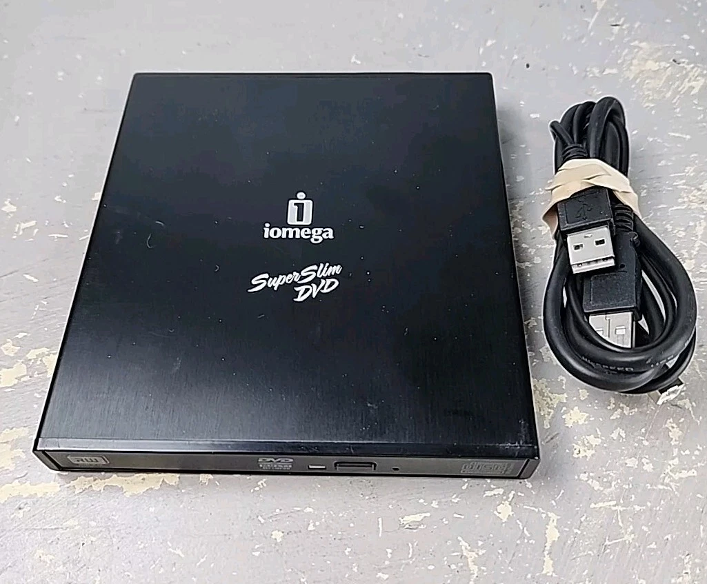 Iomega External Slim DVD-RW Drive USB 8X Burner DVDRW8X-U Black | eBay