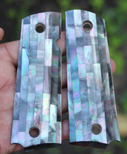 Colt 1911 Full Size Grips Government S W Ruger Taurus Kimber Genuine Black Pearl