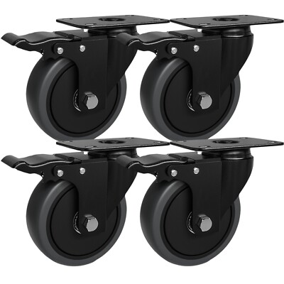 4 x Schwerlast Doppellager gebremst 100 mm Lenkrolle Radwagen 700 kg