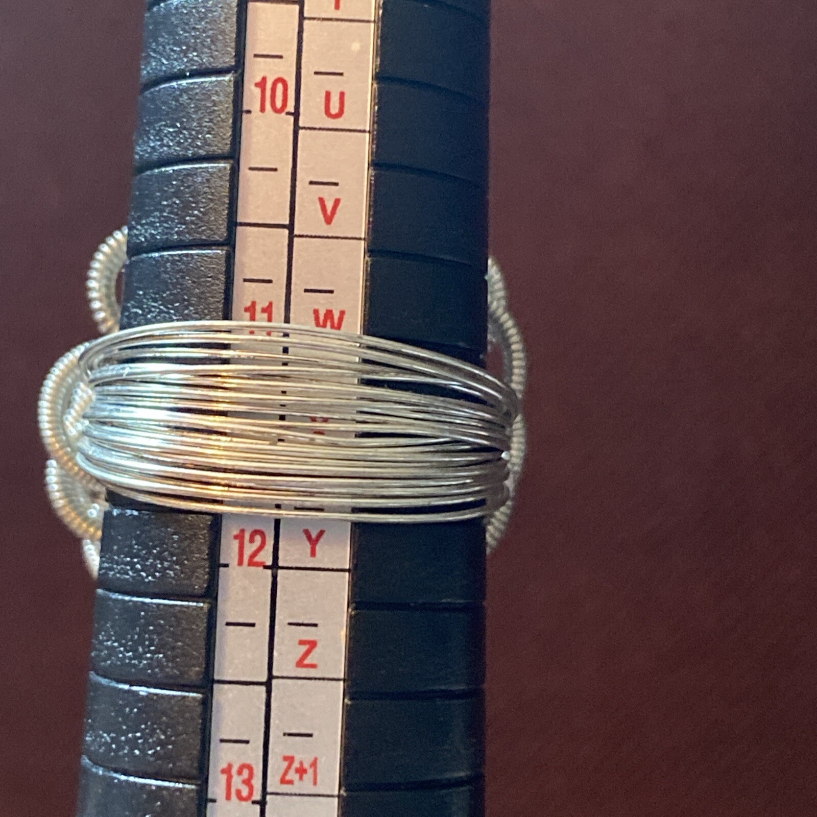 Coiled Spring Wire Statement Ring Silver Flower S… - image 4