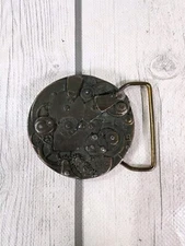 American Watchmakers Watch Clock Parts Steampunk Vintage 2 1/4" Belt Buckle