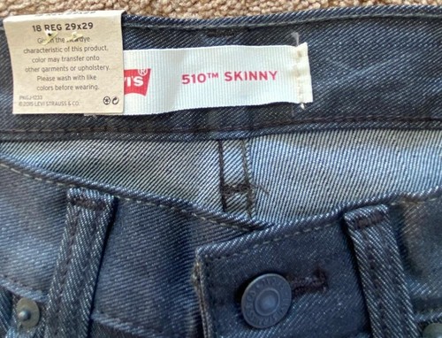 NWT Levi's Boy's 510 Skinny Performance Jeans Size 18 REG Color Calabasas $48 - Picture 9 of 10