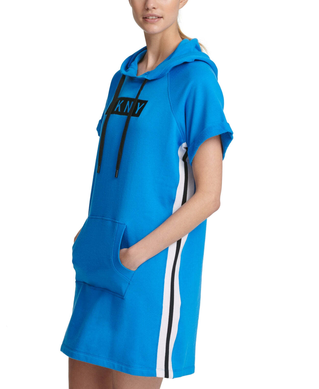 DKNY Womens Embroidered Logo Hoodie 