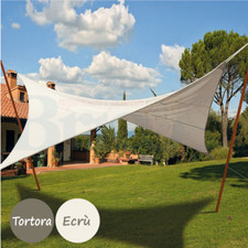 Tenda a Vela Parasole Ombreggiante Sole Telo Ombra Quadrata da Giardino 230g