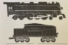 Lionel Allied Model Trains Dept 56 Steam Locomotive/ Tender With 4 Cars/Shop