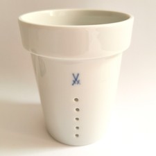 Colino da tè in porcellana Meissen bianco lavabile in lavastoviglie adatto al microonde filtro da tè