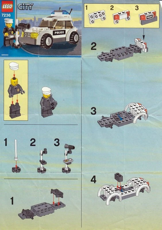 How to build a lego cheap police car instructions