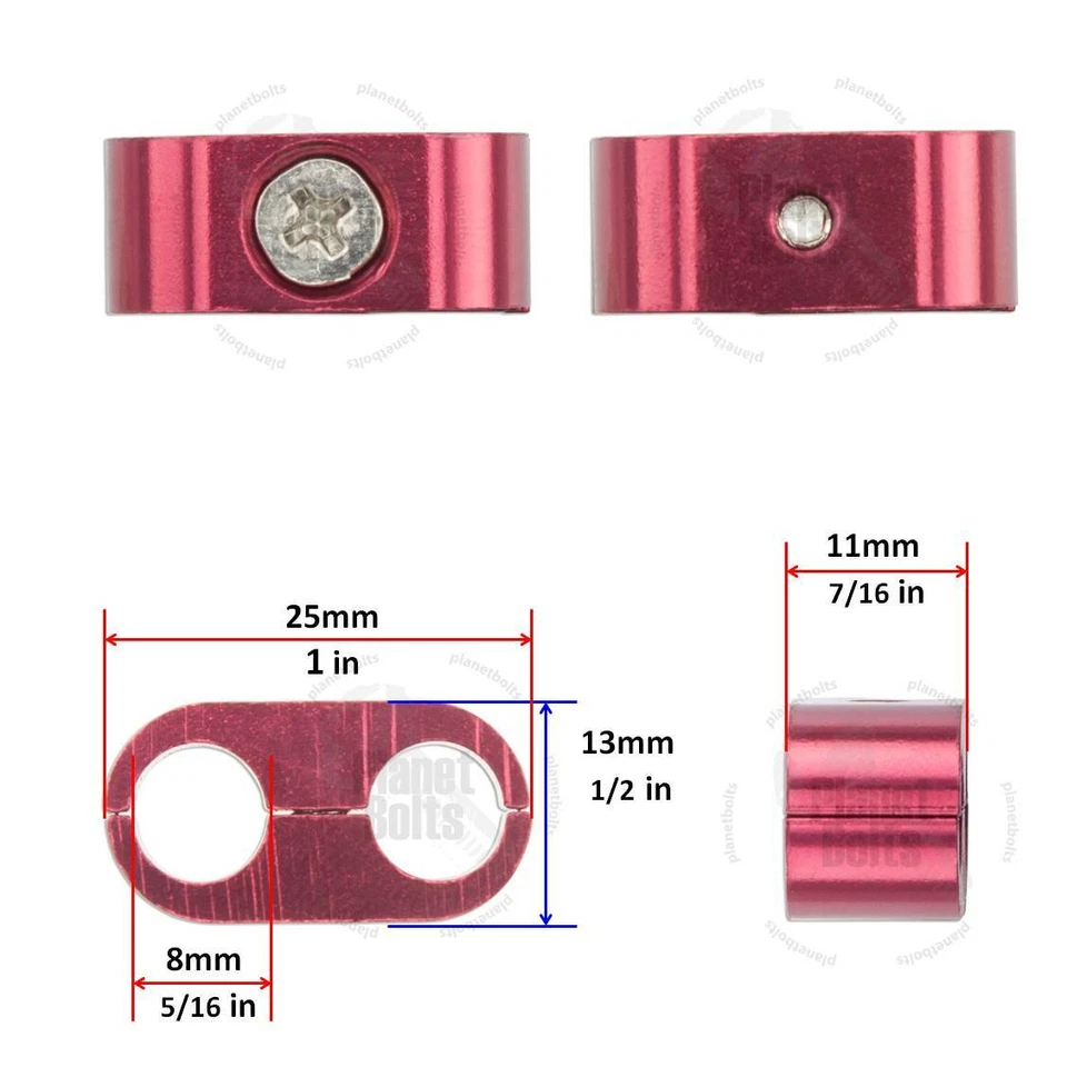 Braçadeira de cabo de aceleração organizador universal de motocicleta espaçador de linha de freio vermelho - Imagem 2 de 3