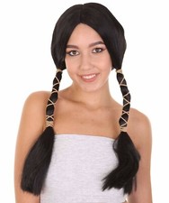 Pocahontas Braided Cosplay Halloween Black Wig HW-1085A