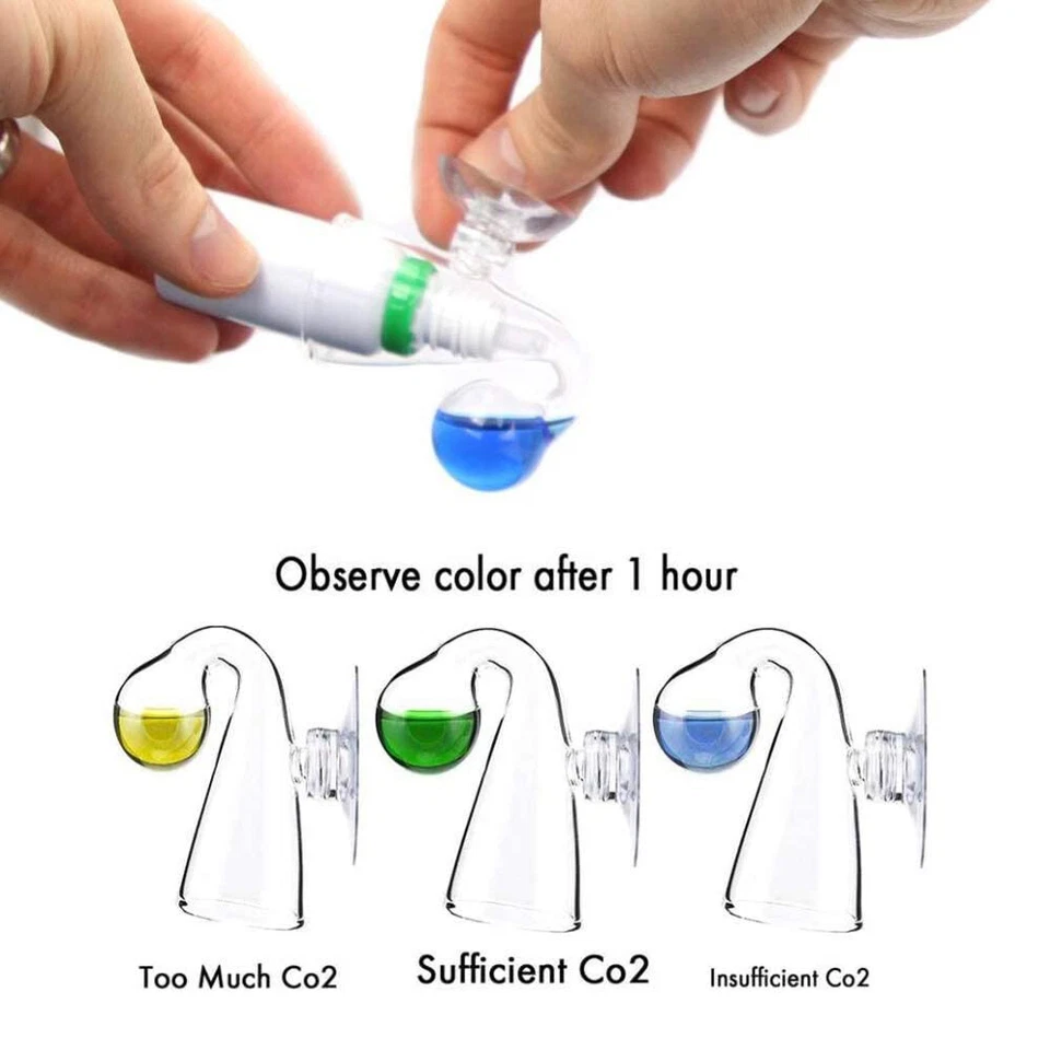 Водная стеклянная шашка для капель CO2 с растворами для растений аквариум тестовый набор продавец из США - Изображение 3 из 4