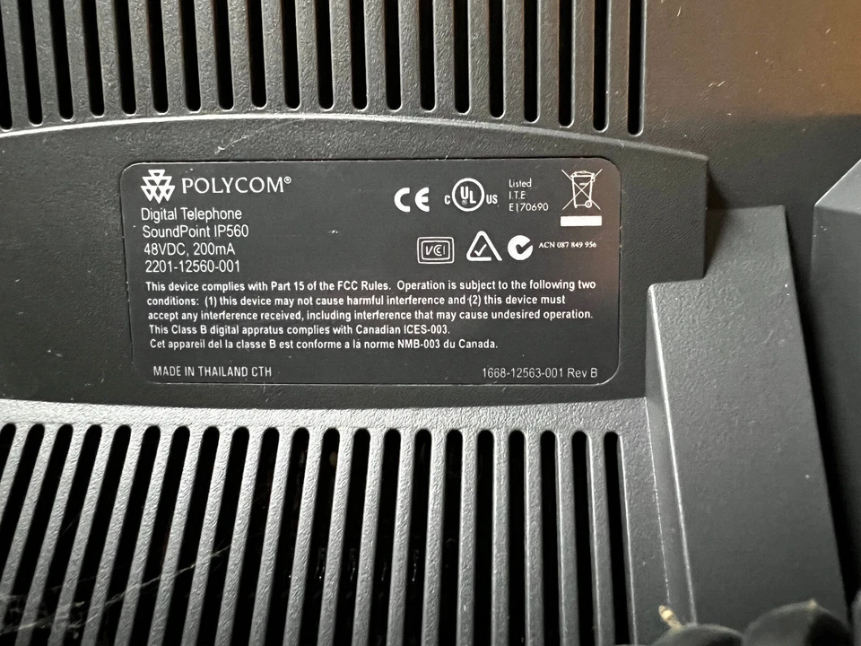 Polycom SoundPoint IP 560 SIP Business IP Phone - Image 3 of 4