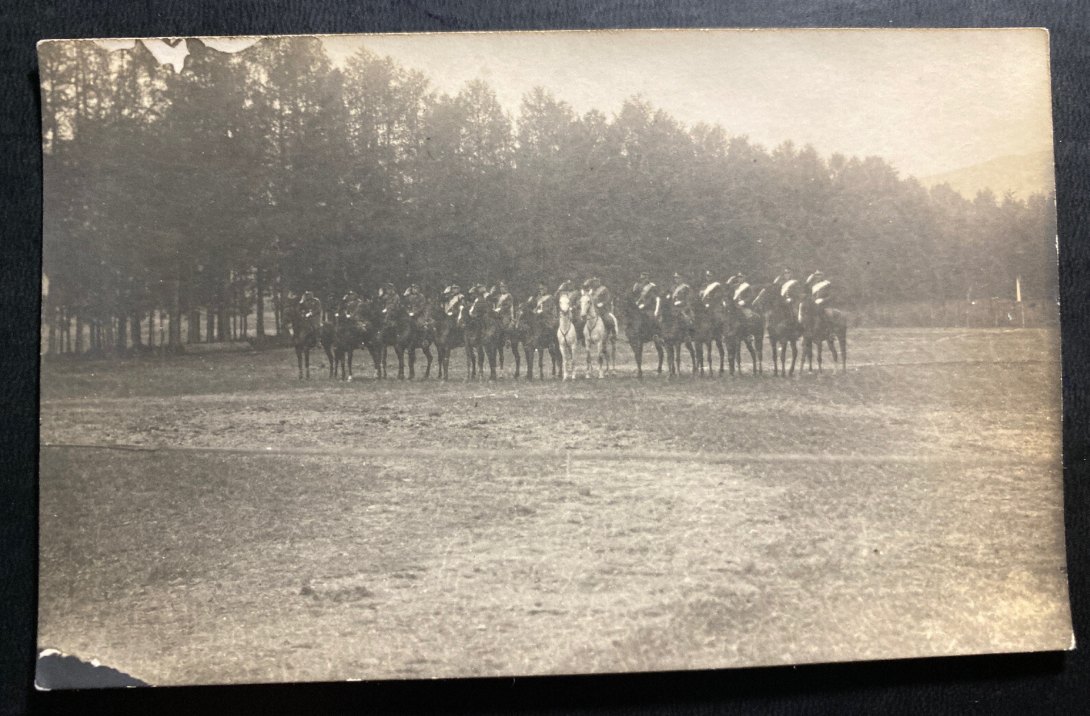 Mint Czechoslovakia Legion Real Picture Postcard RPPC Cavalry Memorial