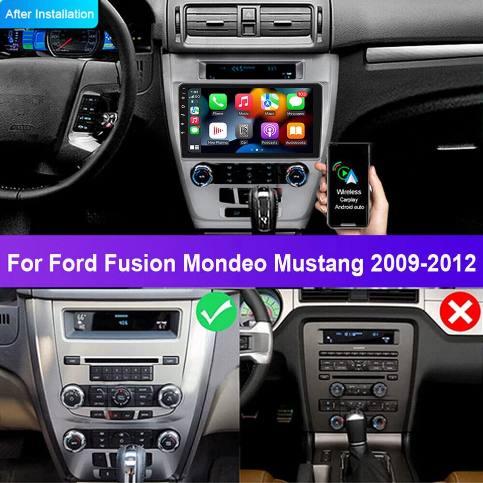 Android 13 For 2010-2012 Ford Fusion Car Stereo Radio Carplay WIFI GPS+ Camera - Imagem 2 de 4